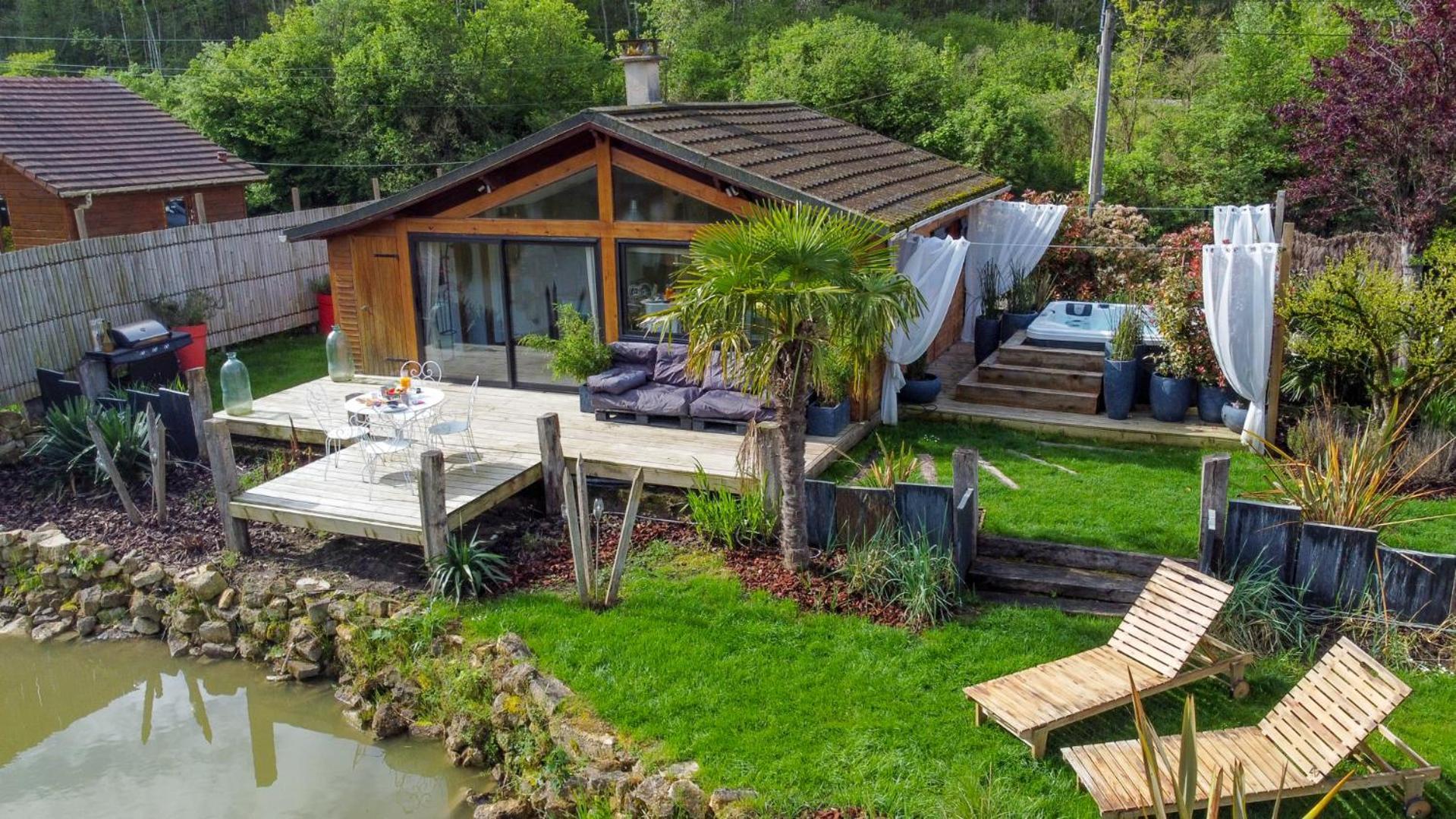 Kaebane 85, Lodge Avec Spa Au Bord De L'Eau Prouilly 외부 사진